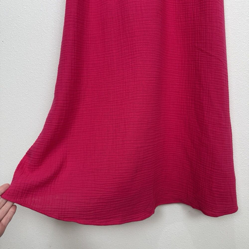 Express Dress Womens Small Pink Gauzy 100% Cotton Beachy Boho‎ Coastal Resort - Picture 4 of 14